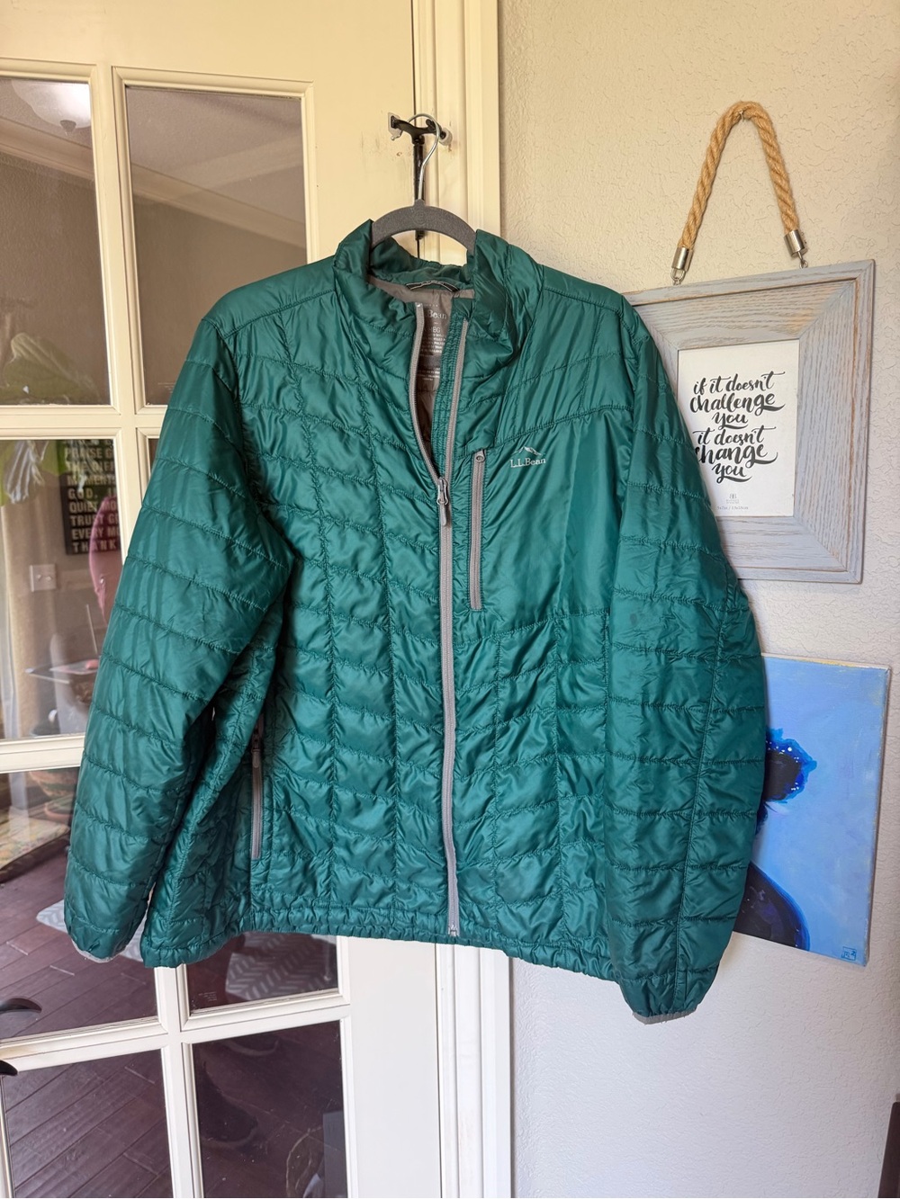 L.L. Bean Women’s 2X Quilted Jacket in Forest Green